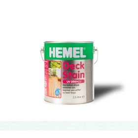 Hemel Deck Stain White 2.5 lt Deck Verniği