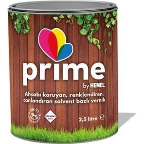Hemel Prime Solvent Bazlı Naturel 2.5 lt Vernik
