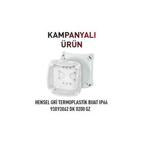 Hensel IP66 93x93x62 DK 0200 GZ Gri Termoplastik Buat