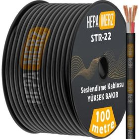 Hepa Merz STR-22 100 m Tam Bakır 2x0.22 Stereo Mikrofon Ses Kablosu