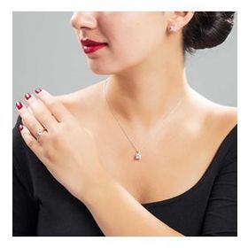 HepNaturel Starlight Diamond Pırlanta Montür Aşk Temalı 925 Ayar Gümüş Bayan Tektaş Yüzük