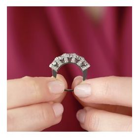 HepNaturel Starlight Diamond Pırlanta Montür Aşk Temalı 925 Ayar Gümüş Bayan Tektaş Yüzük