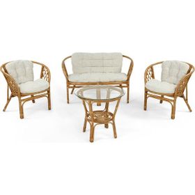 Hepsi Home Bahama Bambu Balkon Bahçe Oturma Grubu
