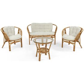 Hepsi Home Bahama Bambu Balkon Bahçe Oturma Grubu