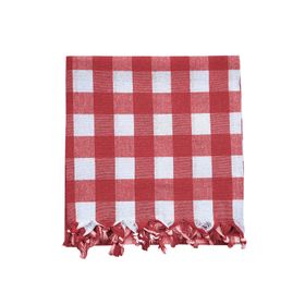 Hepsine Rakip 150x150 cm Saçaklı Kareli Yer Sofra Bezi