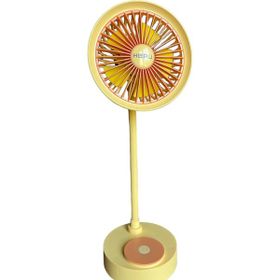 Hepu 9050B Mini Şarjlı Masaüstü Sarı Vantilatör