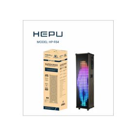 Hepu HP934 Kule Tipi Ahşap Parti 3x10 inç 100 W Süper Bass Bluetooth Hoparlör