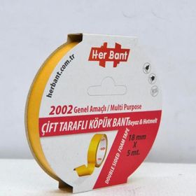 Her Bant Çift Taraflı Köpük Bant Askılı 18x5 Mt