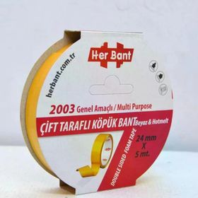 Her Bant Çift Taraflı Köpük Bant Askılı 24x5 Mt