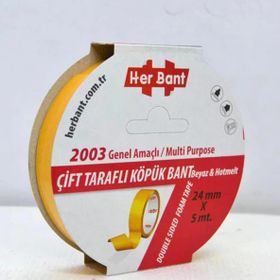 Her Bant Çift Taraflı Köpük Bant Askılı 24x5 Mt