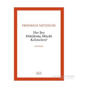 Her Şey Dökülmüş müydü Kelimelere? - Friedrich Wilhelm Nietzsche