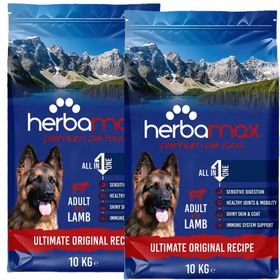 Herba Max 2x10 kg Kuzu Etli ve Pirinçli Yetişkin Köpek Maması