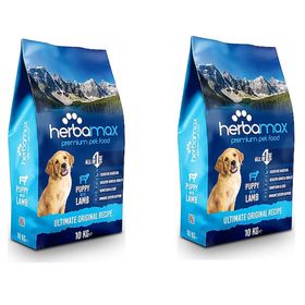 Herba Max Kuzu Etli ve Pirinçli 2x10 kg Kuru Yavru Köpek Mama