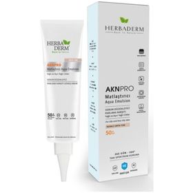 Herbaderm 40 ml Spf50+ Orta Ton AknPro Yağlı Ciltler İçin Sivilce ve Güneş Kremi
