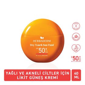 Herbaderm Dry Touch Sun Fluid 50+SPF Yoğun Nemlendirici Likit 40 ml Güneş Koruyucu Krem