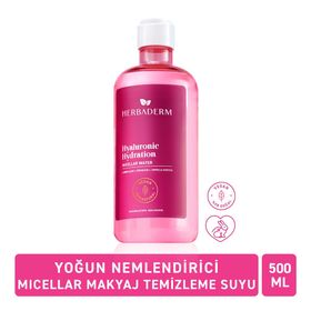 Herbaderm Hyaluronic Hydration Micellar 500 ml Makyaj Temizleme Suyu