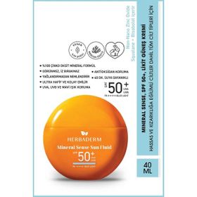 Herbaderm Likit SPF50+ 40 ml Mineral Filtreli Güneş Kremi