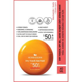 Herbaderm Likit SPF50+ Akne Karşıtı 40 ml Güneş Kremi