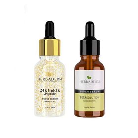 Herbaderm Super Serum 24K Gold Peptide 30 ml ve Betasolution 30 ml Serum