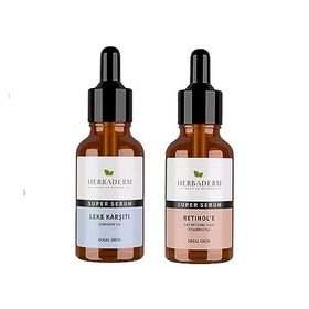 Herbaderm Super Serum 30 ml Leke Karşıtı ve Retinol'E 30 ml Serum