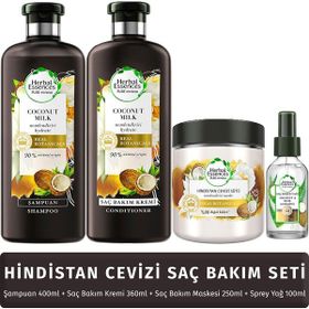 Herbal Essences Hindistan Cevizi Şampuan+Krem+Bakım Yağı+Maske Bakım Seti