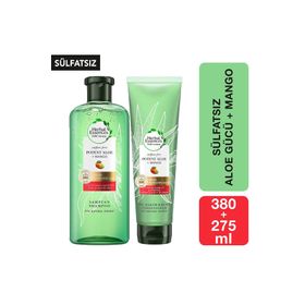 Herbal Essences Sülfatsız 380 ml Renk Koruma ve Nem Aloe Mango Şampuan+275 ml Saç Bakım Kremi