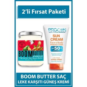 Herbal Science Boom Butter Saç Bakım Yağı ve Güneş Kremi Paketi