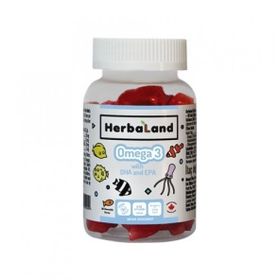 Herbaland Kids Omega 3 With DHA ve EPA Çiğnenebilir Form 60 Adet Takviye Edici Gıda