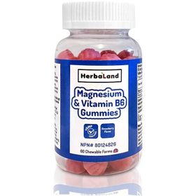 Herbaland Magnesium Vitamin B6 Gummies 60 Çiğnenebilir Tablet