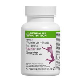 Herbalife Formül 2 Vitamin ve Mineral Kompleks 60 Tablet Kadınlar İçin Takviye Edici Gıda