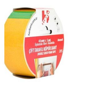 Herbant 48 mm x 5 mt Çift Taraflı Köpük Bant