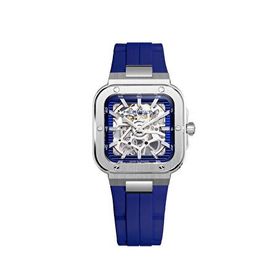 Herbelin 1646SQ115CBC Cap Camarat Square Automatic Skeleton Gri Çelik Erkek Kol Saati
