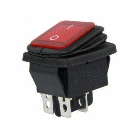 Herbirivar IC104W On-Off 4P Körüklü Kırmızı Geniş Işıklı Anahtar