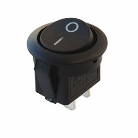 Herbirivar IC133 On-Off 2P Siyah Yuvarlak Işıksız Anahtar