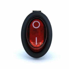 Herbirivar IC134B Oval Işıklı Kırmızı 0.1 Anahtar