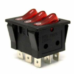 Herbirivar IC135 On-Off 9P 3'lü Işıklı Anahtar