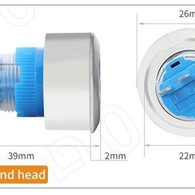 Herbirivar Kalıcı 22 mm 24V Kırmızı Ledli Plastik Buton