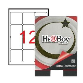 Herboy HB-1012 63.5x72 mm Beyaz Laser Etiket