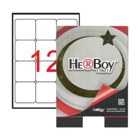 Herboy HB-1012 63.5x72 mm Beyaz Laser Etiket