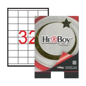 Herboy HB-1032 52.5x35 mm Beyaz Lazer Etiket