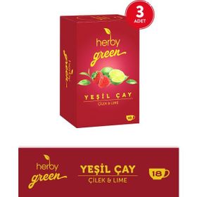 Herby 18'li Çilek ve Lime Yeşil Çay