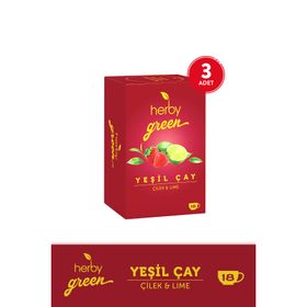 Herby 18'li Çilek ve Lime Yeşil Çay