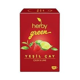 Herby 18'li Çilek ve Lime Yeşil Çay