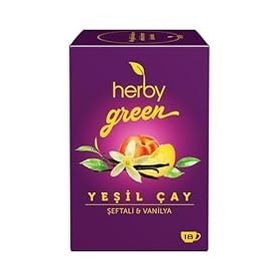 Herby 18'li Şeftali ve Vanilya Yeşil Çay