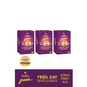 Herby 18'li Şeftali ve Vanilya Yeşil Çay