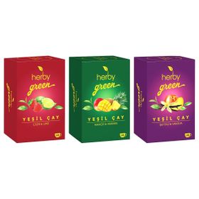 Herby 3'lü Yeşil Kahve Çekirdekli Fit Çay