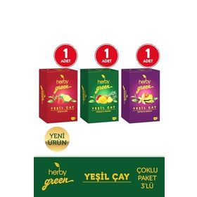 Herby 3'lü Yeşil Kahve Çekirdekli Fit Çay