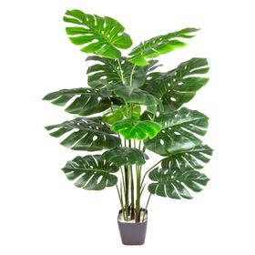 Herdekora Gerçek Dokulu 15 Yaprak 145 Yapay Monstera Deve Tabanı Ağacı