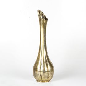 Herdekora Gold Eskitme 15x50x15 cm Dekoratif Metal Vazo