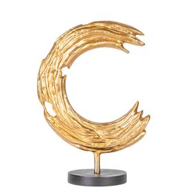 Herdekora Gold Siyah 27x14x40 cm Metal Dekor Yarım Ay Figürlü Obje
